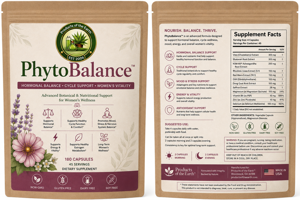 PhytoBalance™ - Hormonal Balance • Cycle Support • Women’s Vitality - 180 Capsules