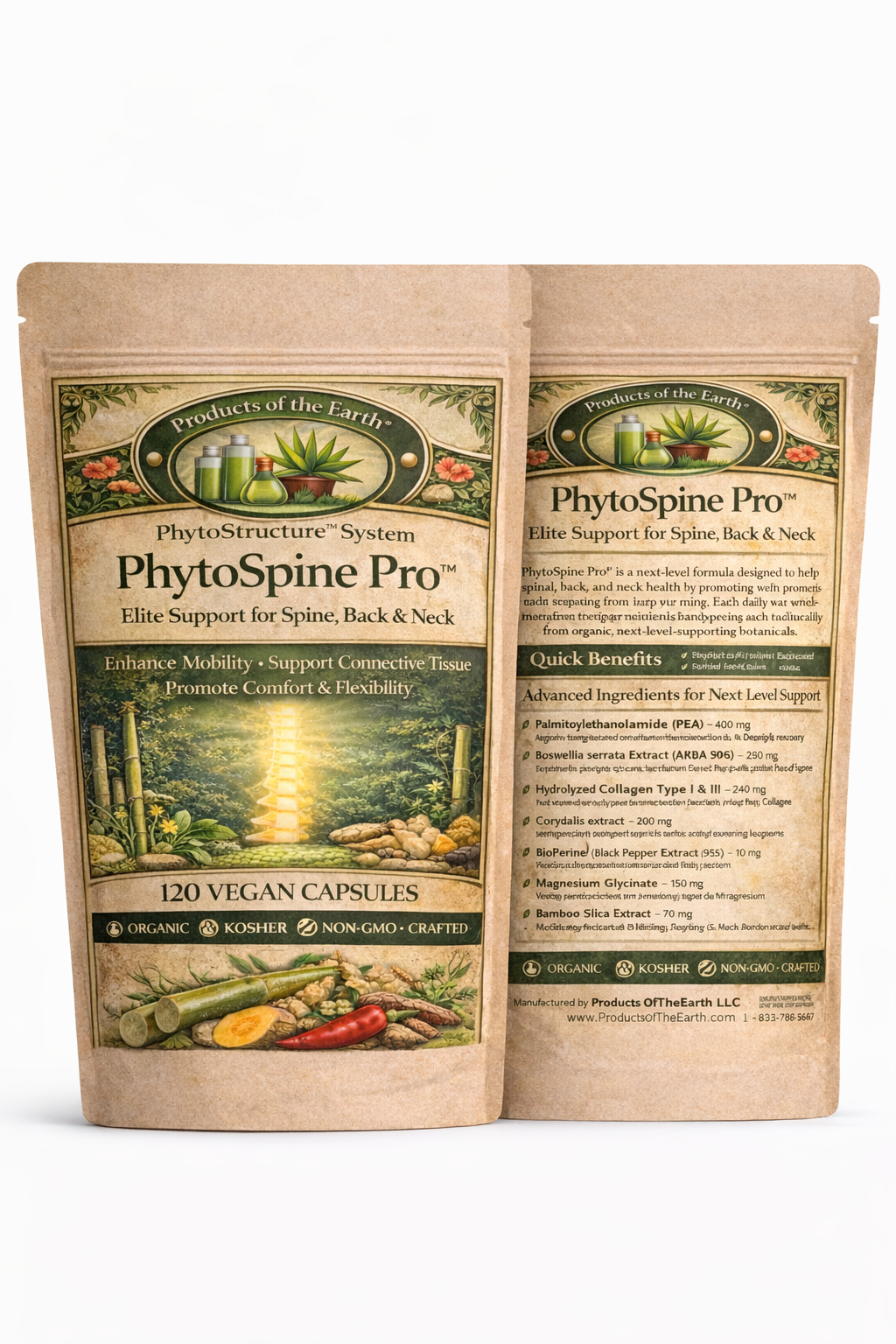 PhytoSpine Pro™- Elite Support for Spine, Back & Neck - 120 Capsules
