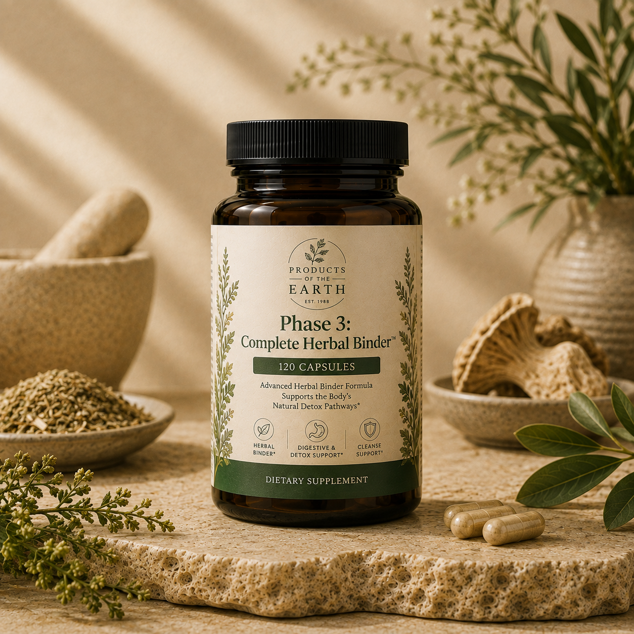 Phase 3: Complete Herbal Binder™ - 120 Capsules