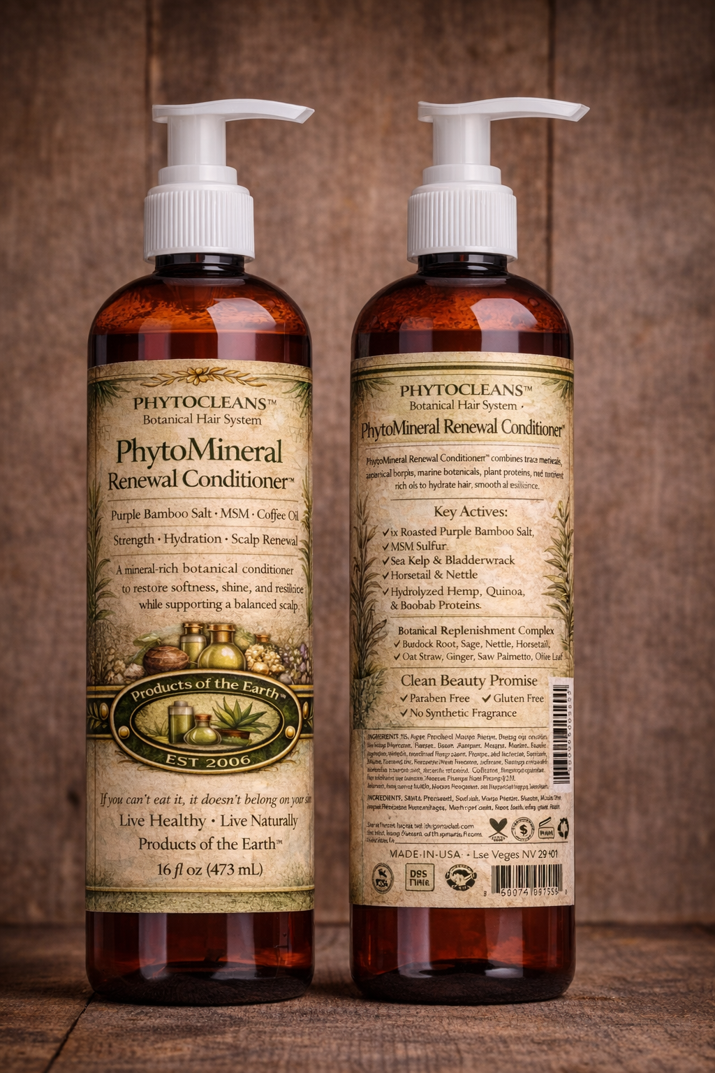 PhytoMineral Renewal Conditioner™- Purple Bamboo Salt • MSM • Coffee Oil                                                                                                                           Net 8 fl. oz. (240 mL)