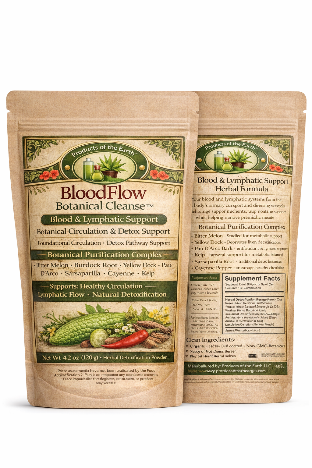 BloodFlow Botanical Cleanse™ - Blood & Lymphatic Support      Net Wt. 113.40 g (4 oz.)