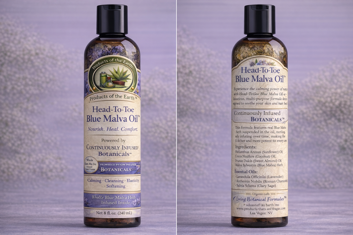 Head-To-Toe Blue Malva Oil™ -  Net 8 fl. oz. (240 mL)