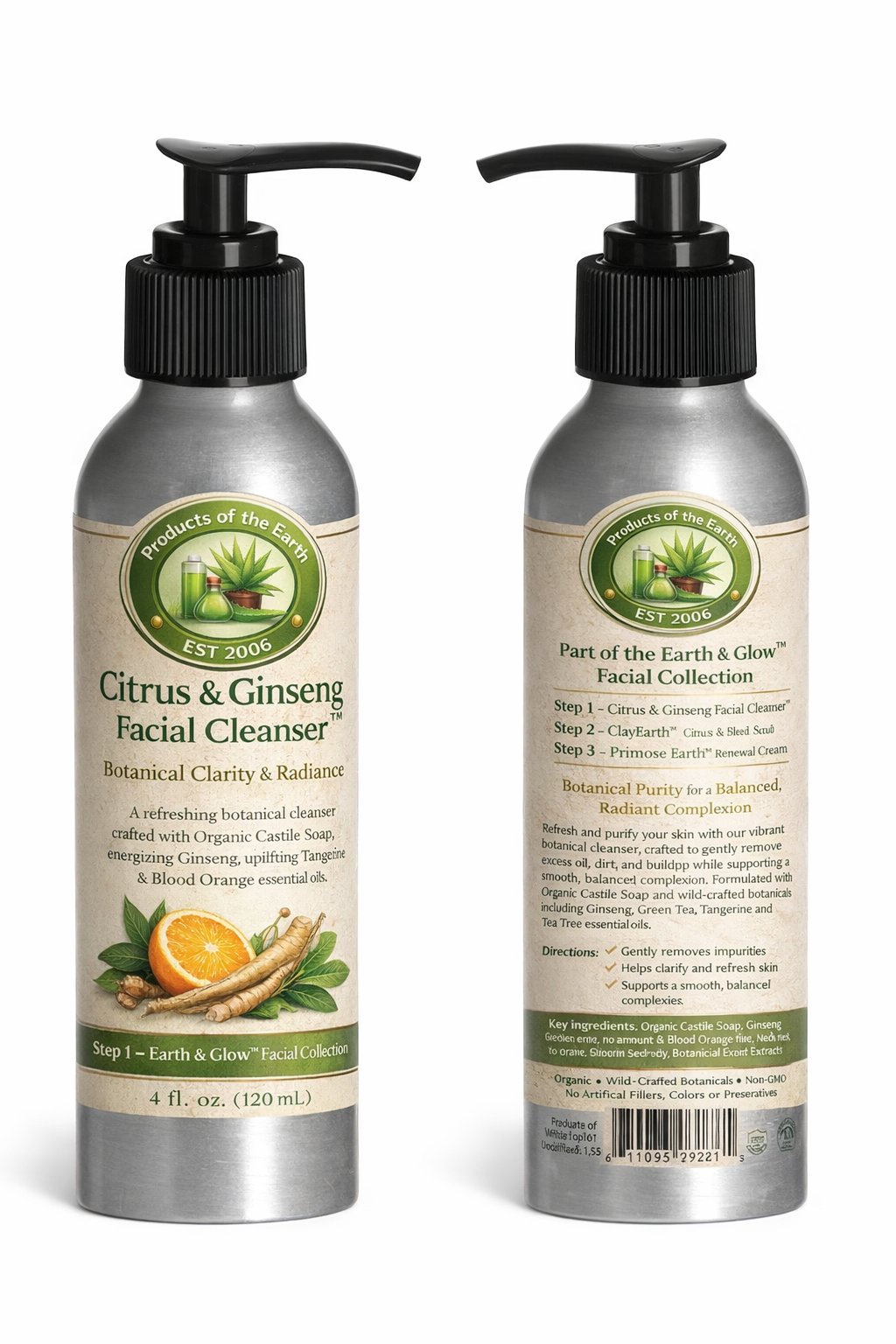 Citrus & Ginseng Facial Cleanser™                                                           Net 4 fl. oz. (120 mL)