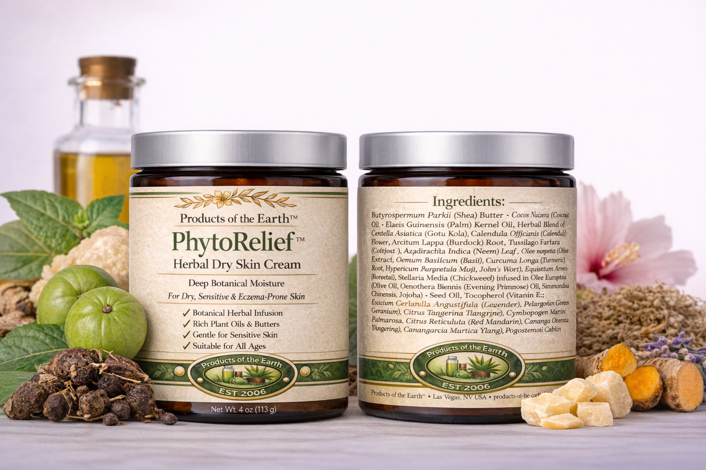 PhytoRelief™ Herbal Dry Skin Cream                                                                      Net Wt. 120g (4 oz.)