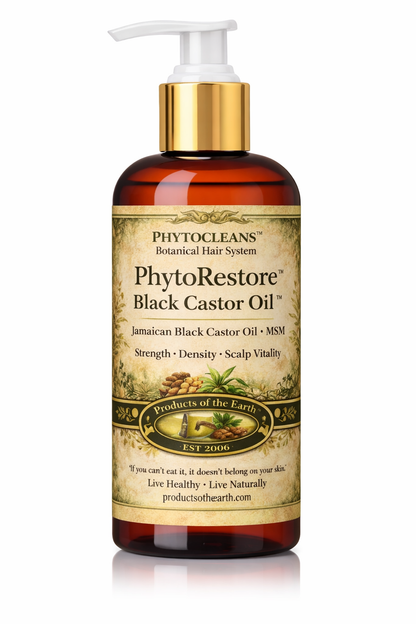 PhytoThick Black Castor Oil™ - Jamaican Black Castor Oil • MSM                                                                                                                         Net 4 fl. oz. (120 mL)
