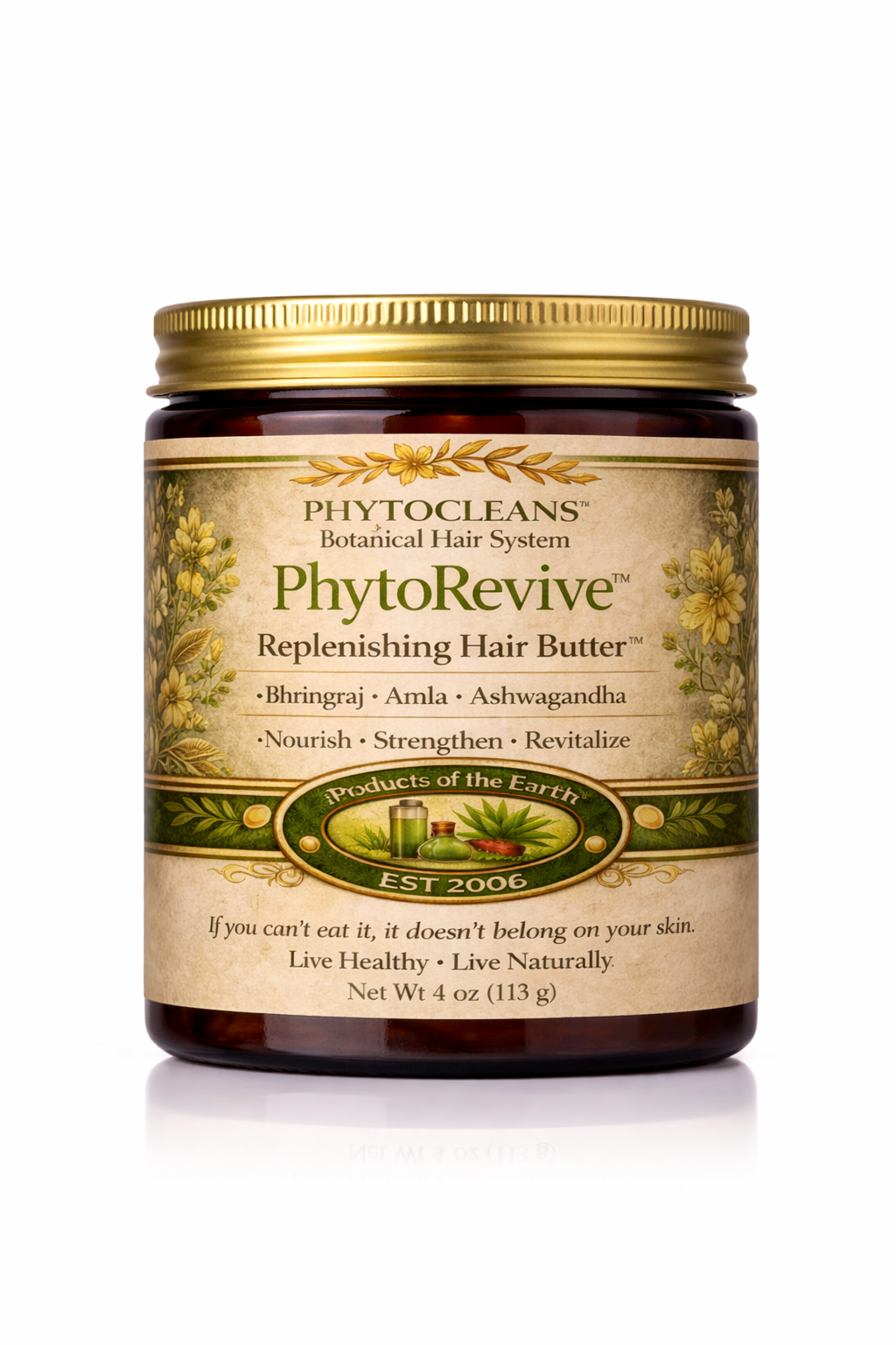 PhytoRevive™ Replenishing Hair Butter™ - Bhringraj • Amla • Ashwagandha                                     Net Wt. 120g  (4 oz.)