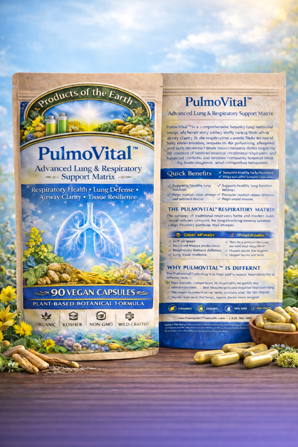 PulmoVital™ Advanced Lung & Respiratory Support Matrix - 90 Capsules