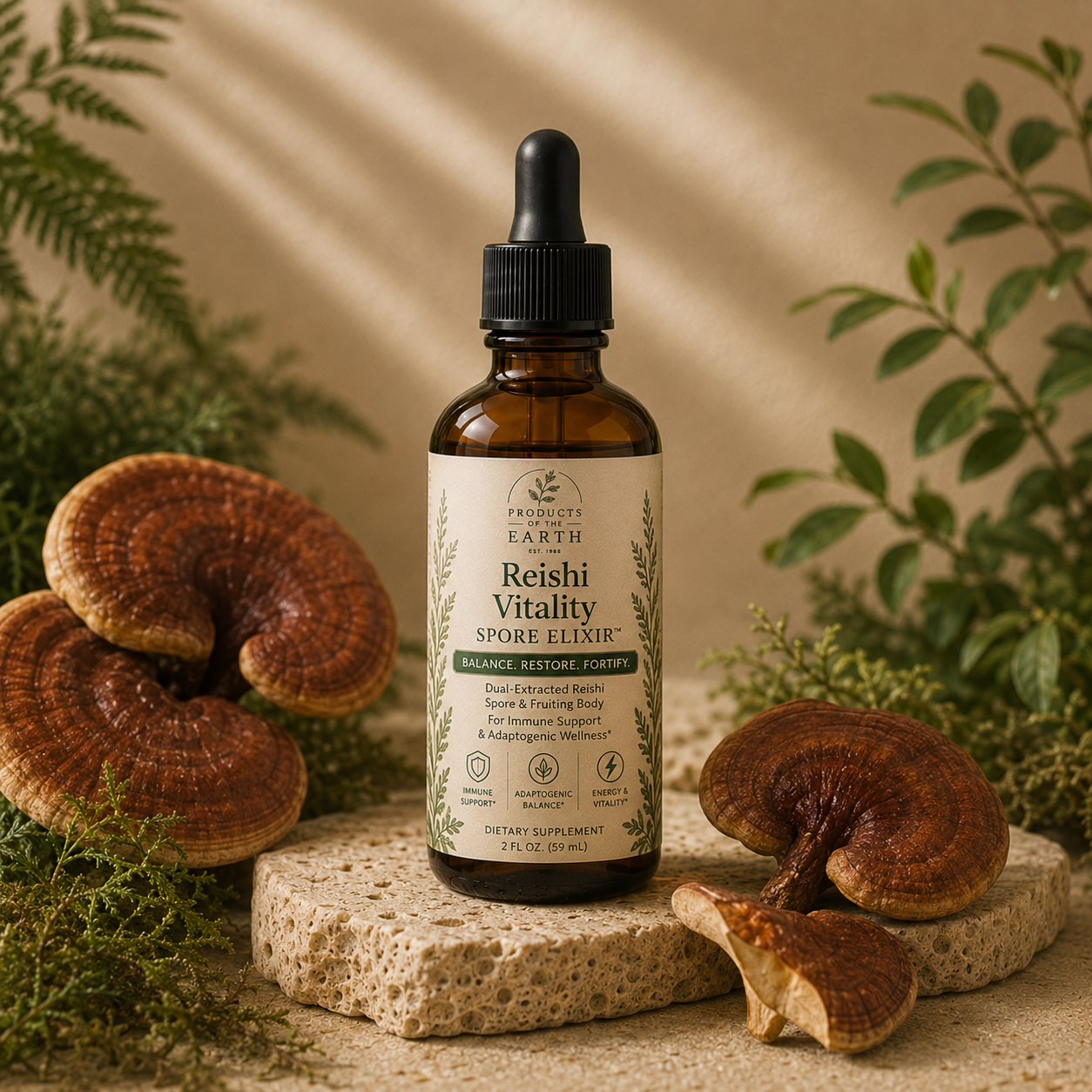 Reishi Vitality Spore Elixir™  Net 1 fl. oz. (30 mL)