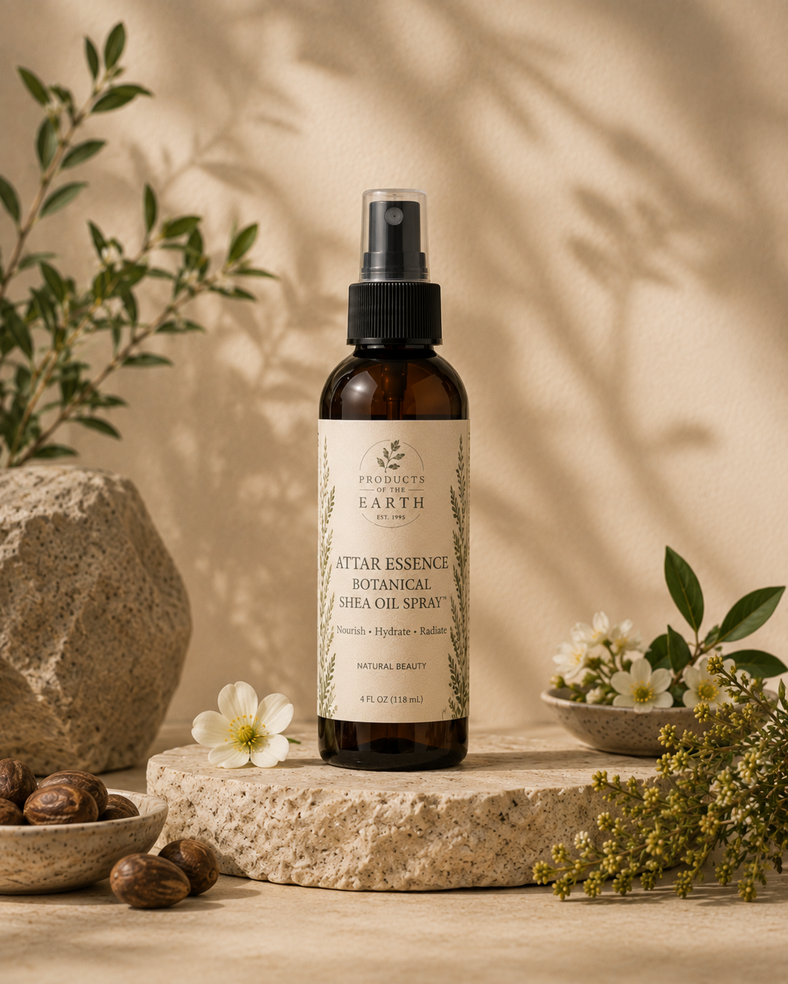 Attar Essence Botanical Shea Oil Spray™ -  Net 8 fl. oz. (240 mL)