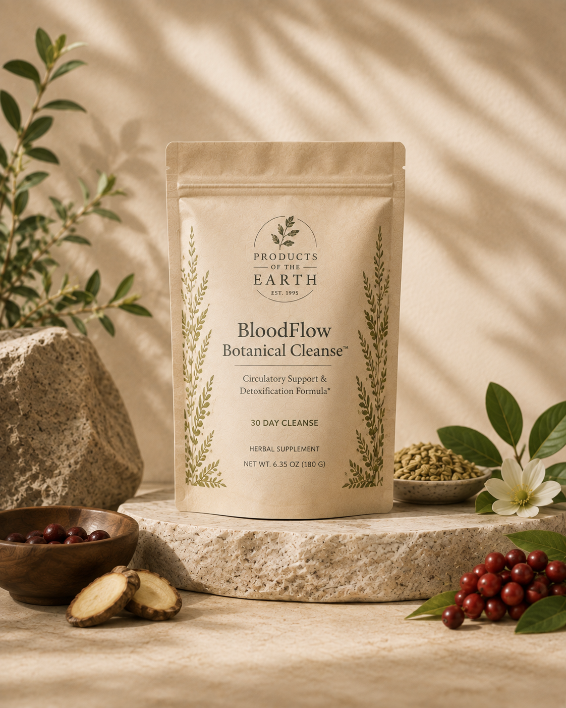 BloodFlow Botanical Cleanse™ - Blood & Lymphatic Support      Net Wt. 113.40 g (4 oz.)