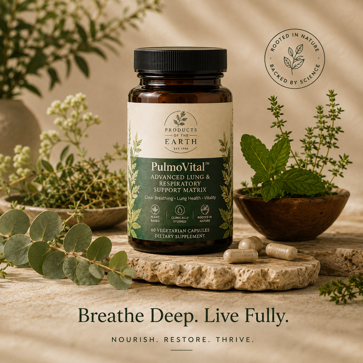 PulmoVital™ Advanced Lung & Respiratory Support Matrix - 90 Capsules
